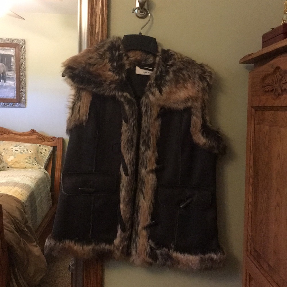 Faux Suede & Fur Vest